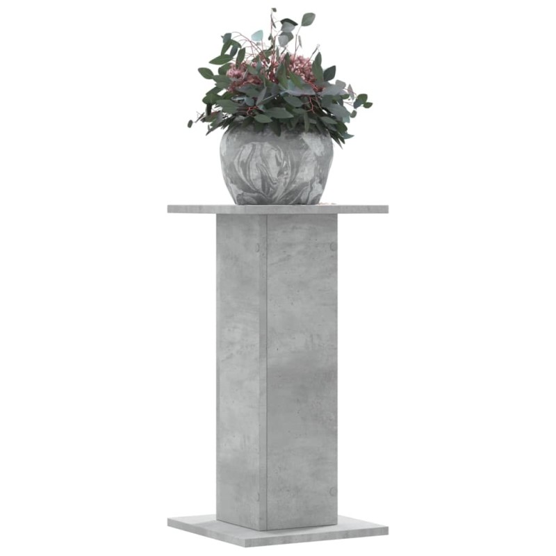 vidaXL Βάσεις Φυτών 2 τεμ. Γκρι Σκυρ. 30x30x60 εκ. Επεξεργασμένο Ξύλο
