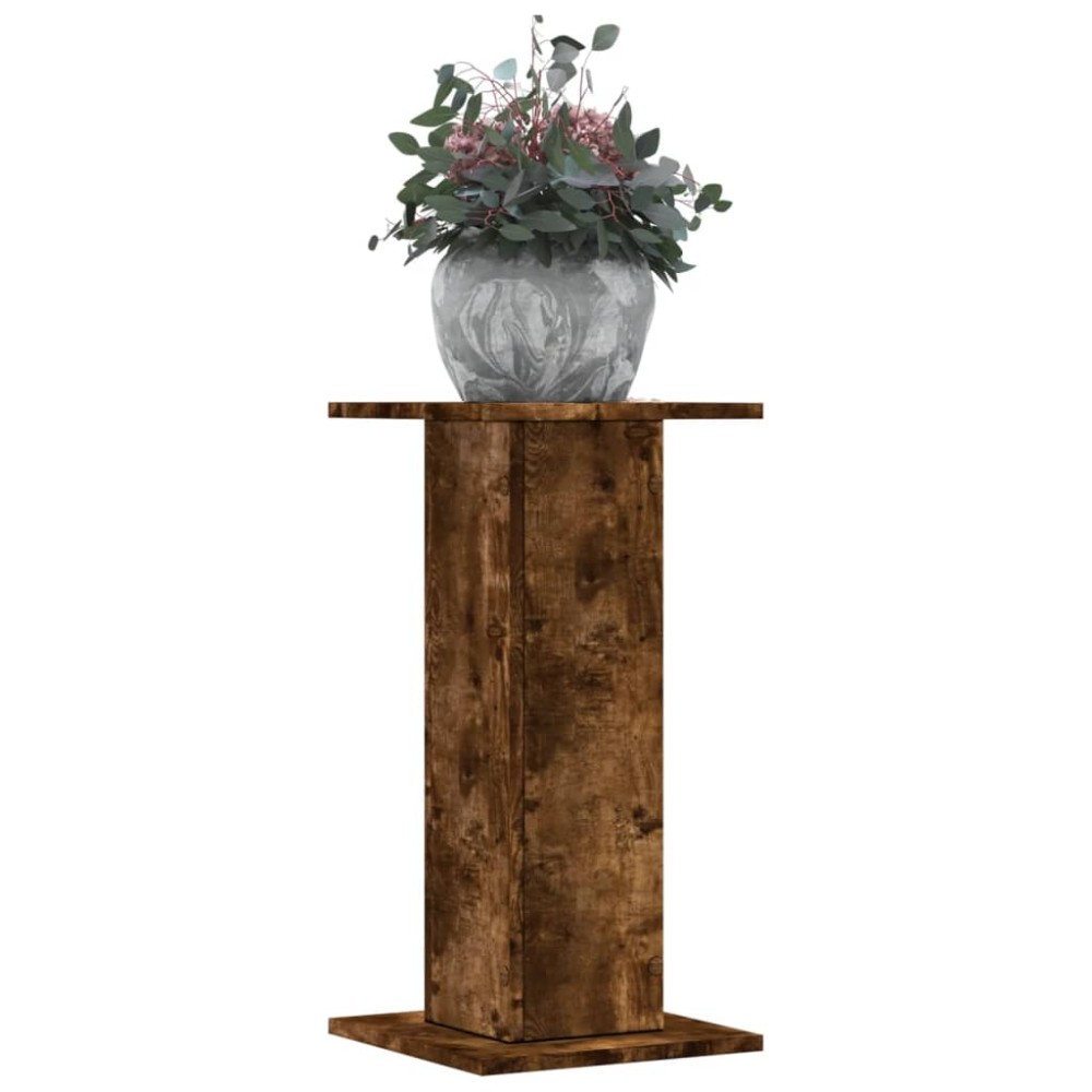 vidaXL Βάσεις Φυτών 2Τεμ. Καπνιστή Δρυς 30x30x60εκ. Επεξεργασμένο Ξύλο
