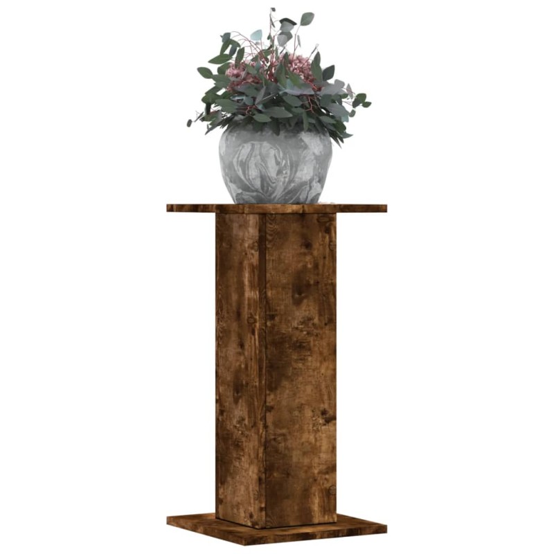 vidaXL Βάσεις Φυτών 2Τεμ. Καπνιστή Δρυς 30x30x60εκ. Επεξεργασμένο Ξύλο