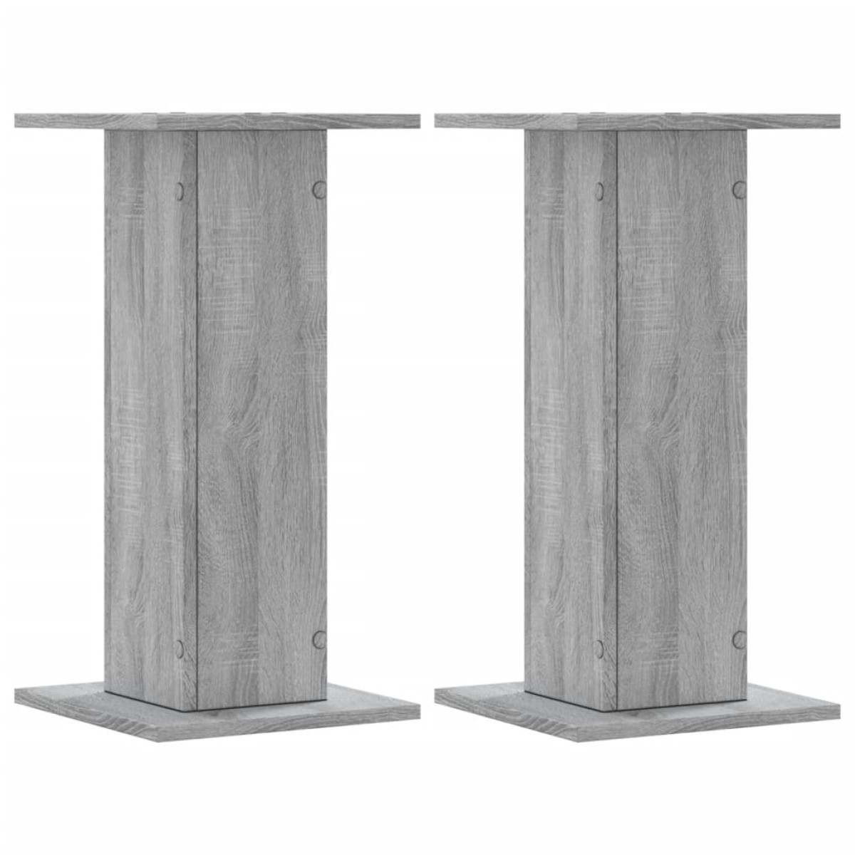 vidaXL Βάσεις Φυτών 2 Τεμ. Γκρι Sonoma 30x30x60 εκ. Επεξεργασμένο Ξύλο