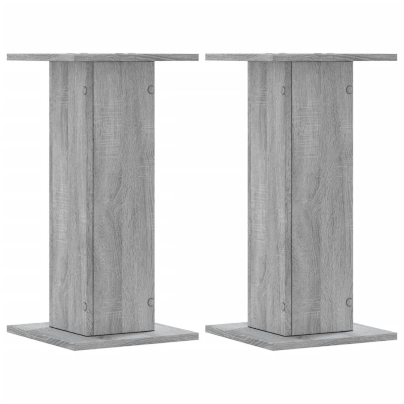 vidaXL Βάσεις Φυτών 2 Τεμ. Γκρι Sonoma 30x30x60 εκ. Επεξεργασμένο Ξύλο