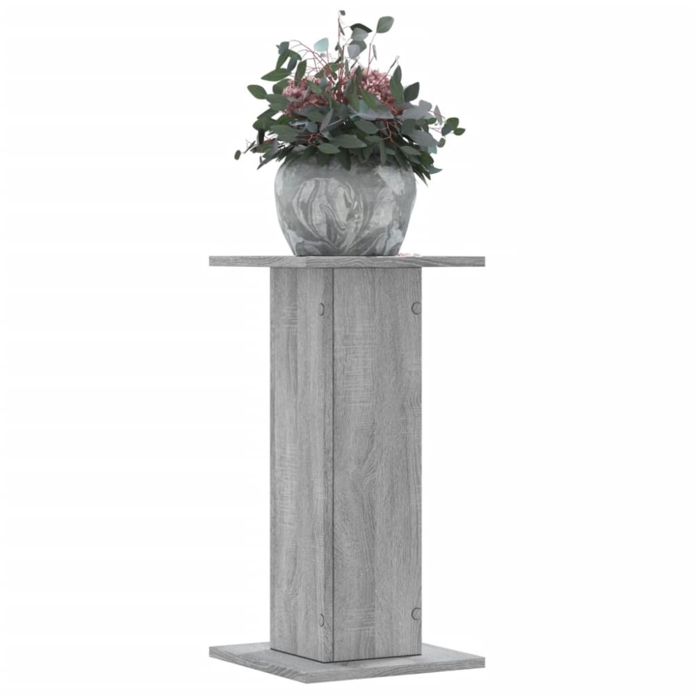 vidaXL Βάσεις Φυτών 2 Τεμ. Γκρι Sonoma 30x30x60 εκ. Επεξεργασμένο Ξύλο