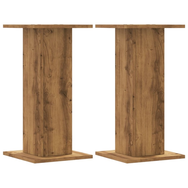 vidaXL Βάσεις Φυτών 2 τεμ. Αρτισιανή Δρυς 30x30x60 εκ. Επεξ. Ξύλο
