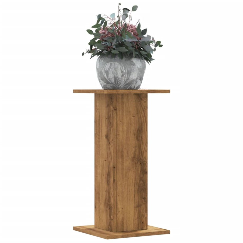 vidaXL Βάσεις Φυτών 2 τεμ. Αρτισιανή Δρυς 30x30x60 εκ. Επεξ. Ξύλο