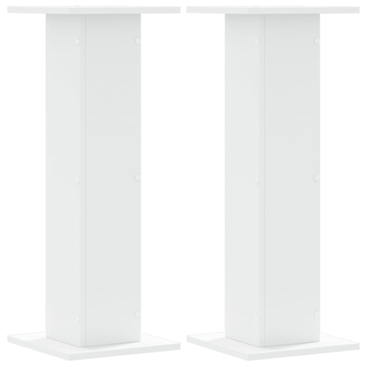 vidaXL Βάσεις Φυτών 2 τεμ. Λευκές 30x30x80 εκ. από Επεξεργασμένο Ξύλο