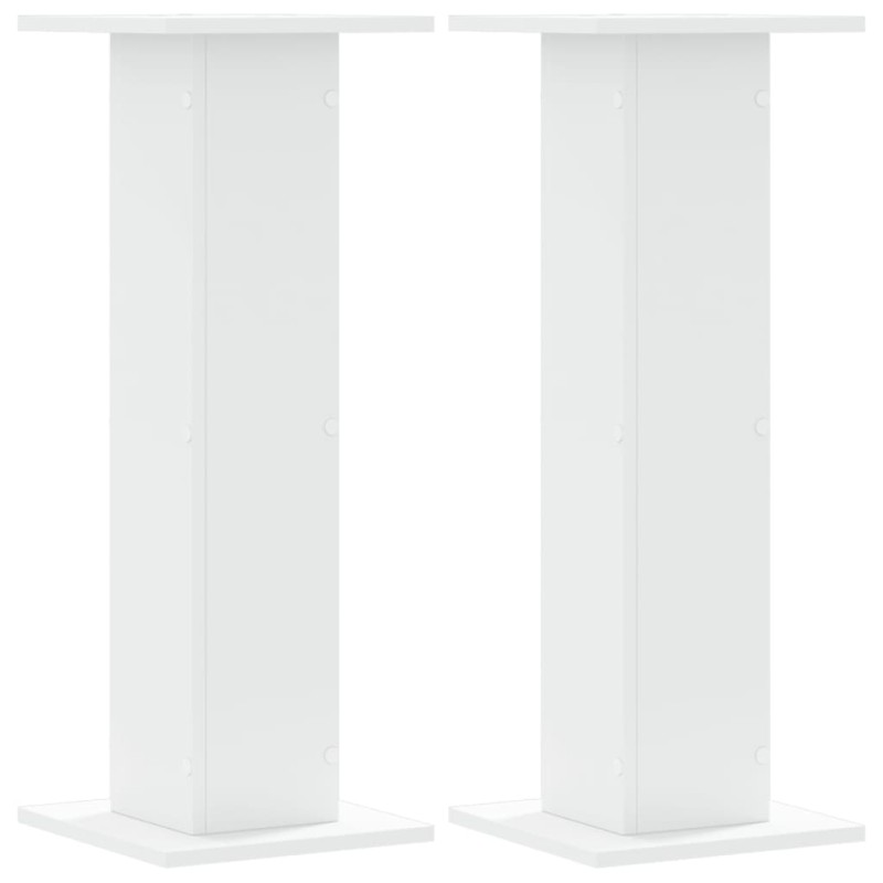 vidaXL Βάσεις Φυτών 2 τεμ. Λευκές 30x30x80 εκ. από Επεξεργασμένο Ξύλο