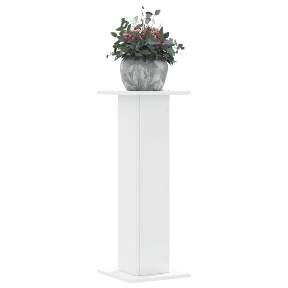 vidaXL Βάσεις Φυτών 2 τεμ. Λευκές 30x30x80 εκ. από Επεξεργασμένο Ξύλο