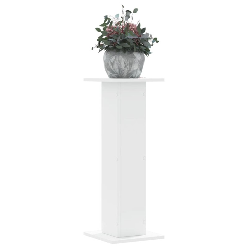 vidaXL Βάσεις Φυτών 2 τεμ. Λευκές 30x30x80 εκ. από Επεξεργασμένο Ξύλο
