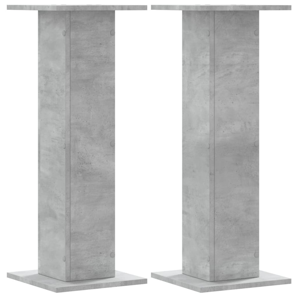 vidaXL Βάσεις Φυτών 2 τεμ. Γκρι Σκυρ. 30x30x80 εκ. Επεξεργασμένο Ξύλο