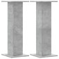 vidaXL Βάσεις Φυτών 2 τεμ. Γκρι Σκυρ. 30x30x80 εκ. Επεξεργασμένο Ξύλο