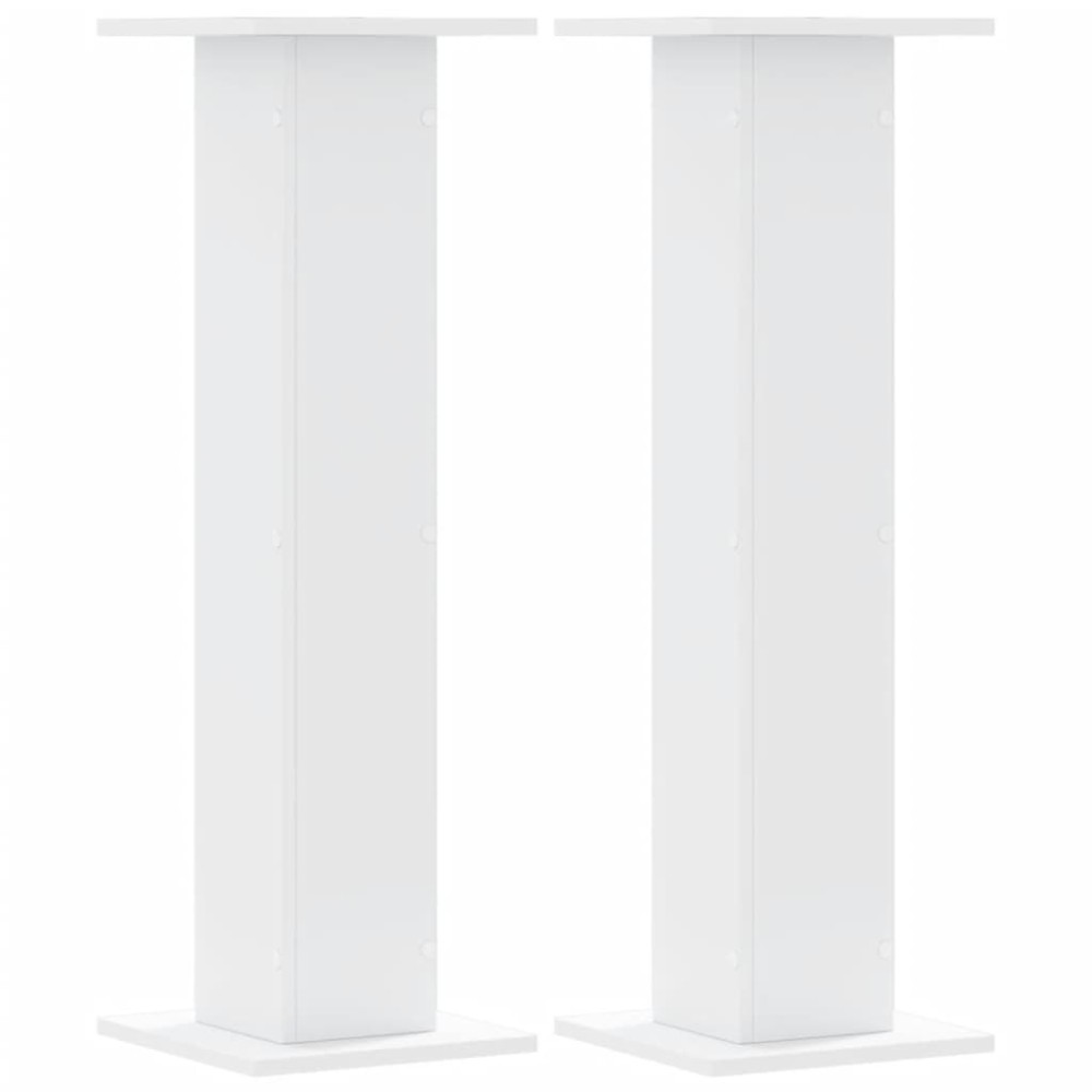 vidaXL Βάσεις Φυτών 2 τεμ. Λευκές 30x30x95 εκ. από Επεξεργασμένο Ξύλο
