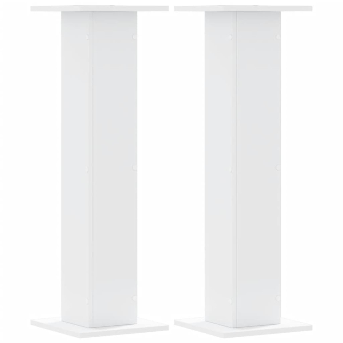 vidaXL Βάσεις Φυτών 2 τεμ. Λευκές 30x30x95 εκ. από Επεξεργασμένο Ξύλο