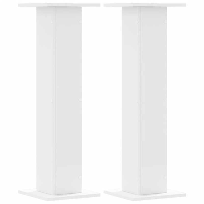 vidaXL Βάσεις Φυτών 2 τεμ. Λευκές 30x30x95 εκ. από Επεξεργασμένο Ξύλο
