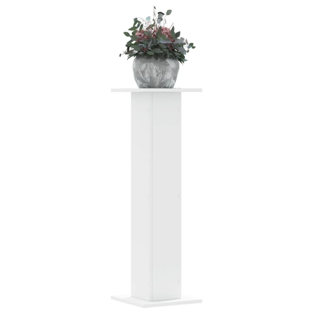 vidaXL Βάσεις Φυτών 2 τεμ. Λευκές 30x30x95 εκ. από Επεξεργασμένο Ξύλο