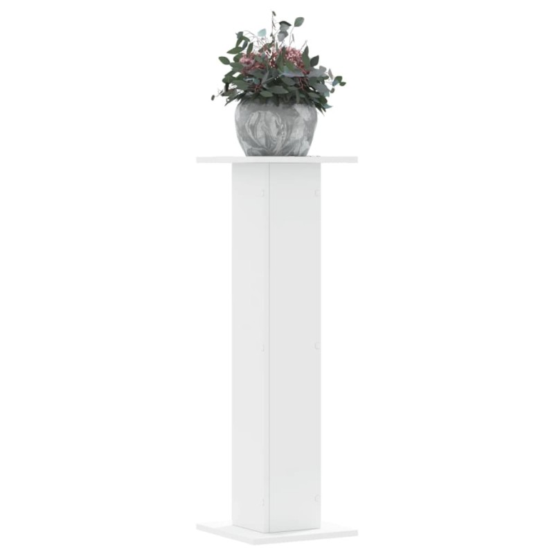vidaXL Βάσεις Φυτών 2 τεμ. Λευκές 30x30x95 εκ. από Επεξεργασμένο Ξύλο