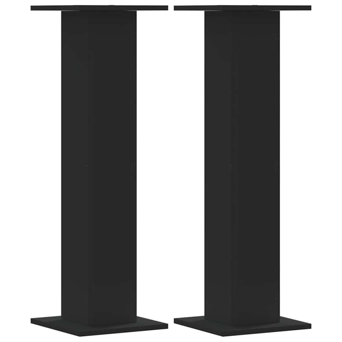vidaXL Βάσεις Φυτών 2 τεμ. Μαύρες 30x30x95 εκ. από Επεξεργασμένο Ξύλο