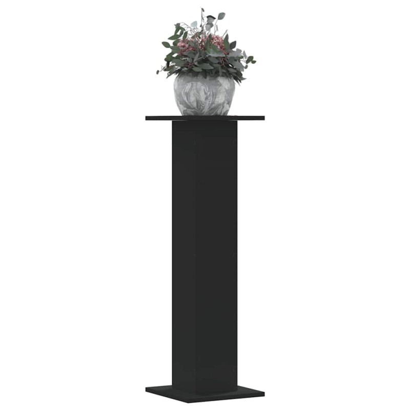 vidaXL Βάσεις Φυτών 2 τεμ. Μαύρες 30x30x95 εκ. από Επεξεργασμένο Ξύλο