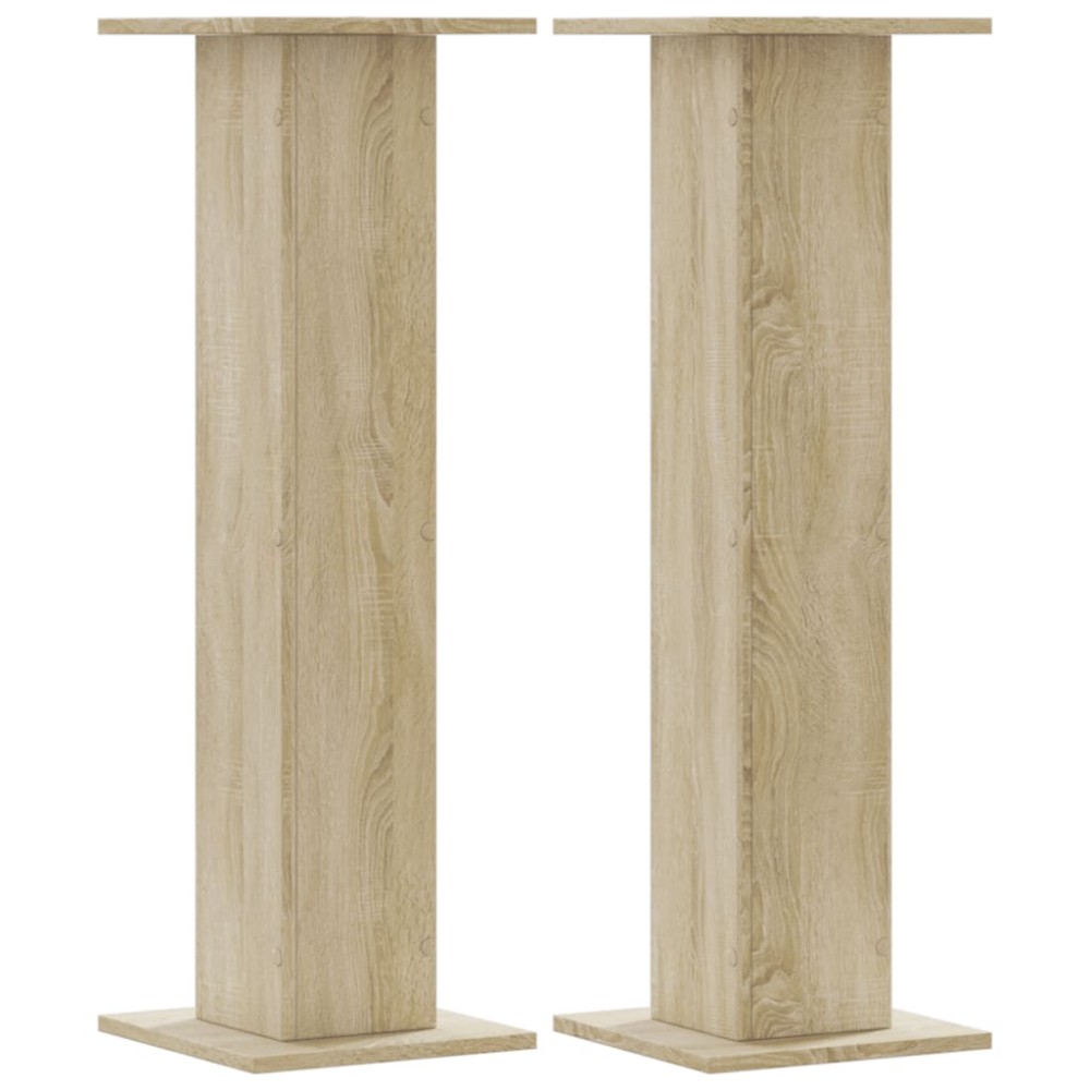 vidaXL Βάσεις Φυτών 2 Τεμ. Sonoma Δρυς 30x30x95 εκ. Επεξεργασμένο Ξύλο