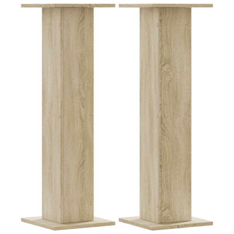 vidaXL Βάσεις Φυτών 2 Τεμ. Sonoma Δρυς 30x30x95 εκ. Επεξεργασμένο Ξύλο