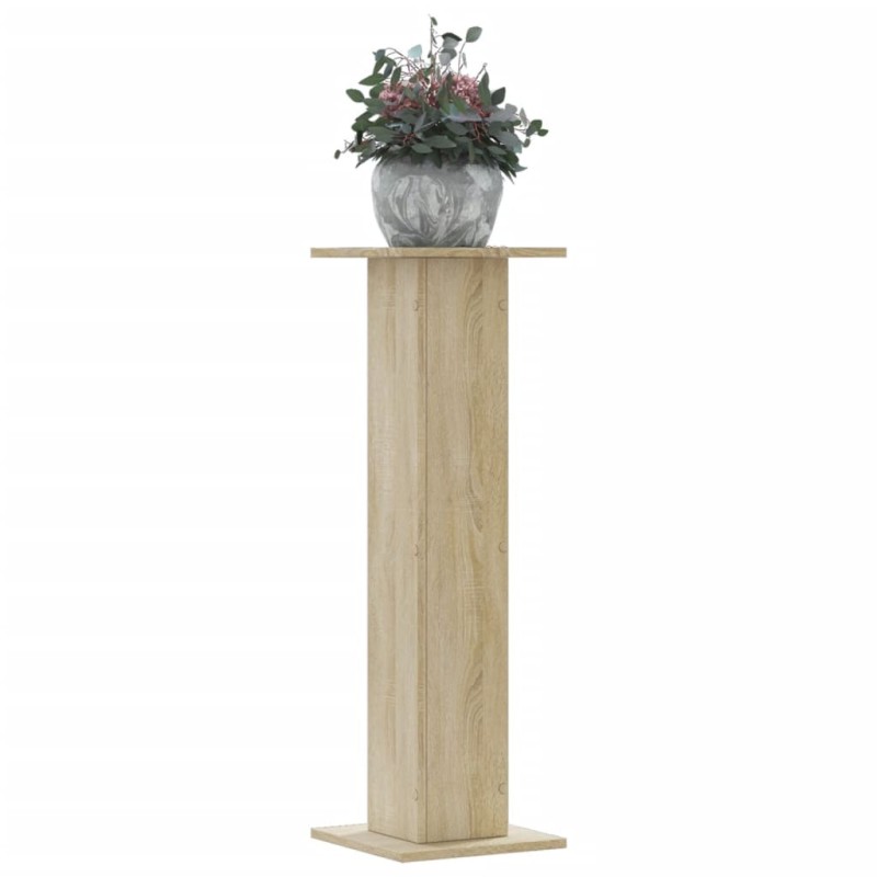vidaXL Βάσεις Φυτών 2 Τεμ. Sonoma Δρυς 30x30x95 εκ. Επεξεργασμένο Ξύλο