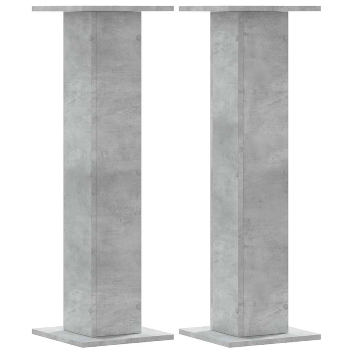 vidaXL Βάσεις Φυτών 2 τεμ. Γκρι Σκυρ. 30x30x95 εκ. Επεξεργασμένο Ξύλο