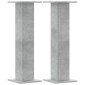 vidaXL Βάσεις Φυτών 2 τεμ. Γκρι Σκυρ. 30x30x95 εκ. Επεξεργασμένο Ξύλο
