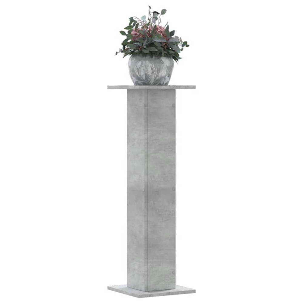 vidaXL Βάσεις Φυτών 2 τεμ. Γκρι Σκυρ. 30x30x95 εκ. Επεξεργασμένο Ξύλο