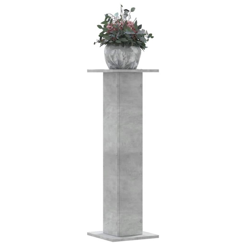 vidaXL Βάσεις Φυτών 2 τεμ. Γκρι Σκυρ. 30x30x95 εκ. Επεξεργασμένο Ξύλο