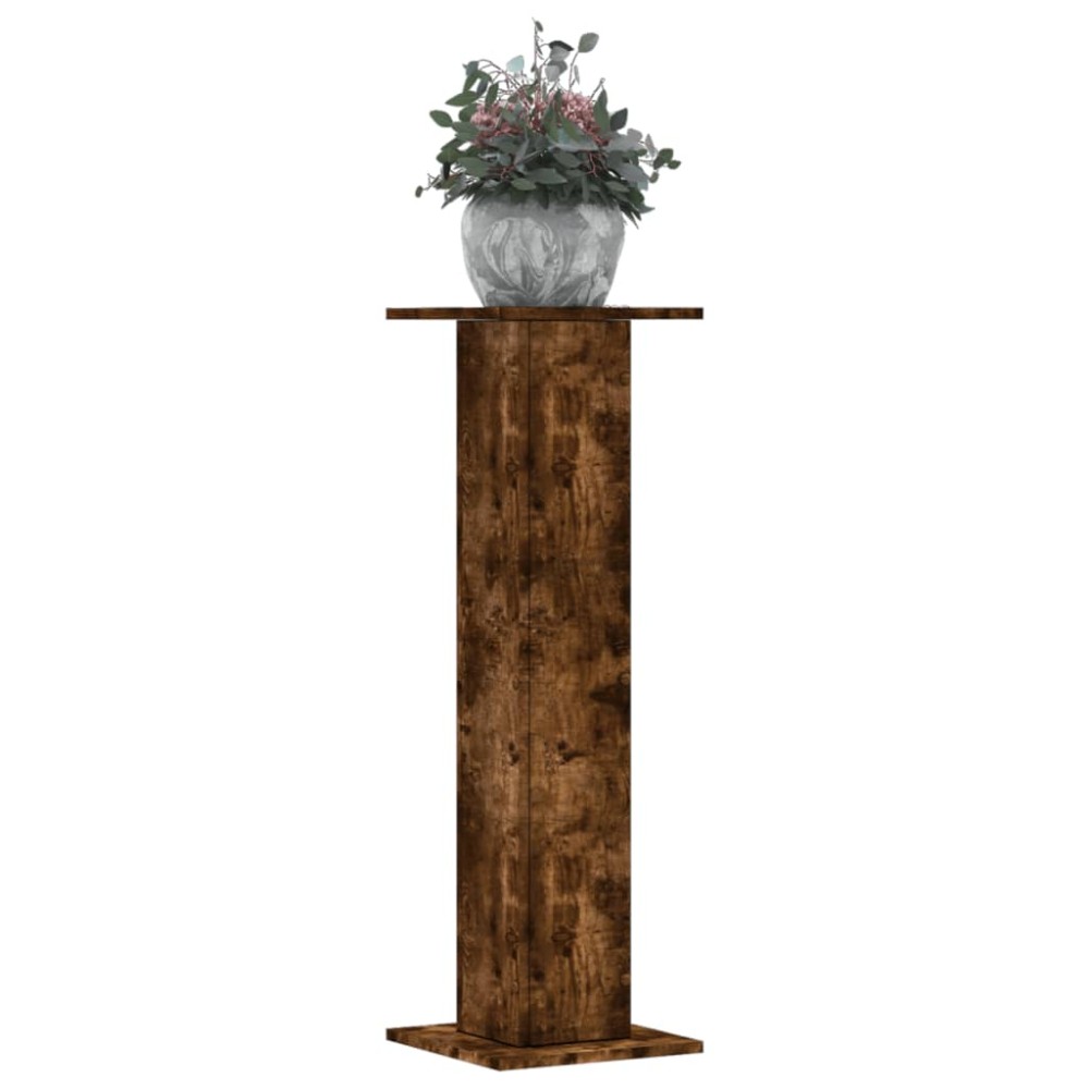 vidaXL Βάσεις Φυτών 2Τεμ. Καπνιστή Δρυς 30x30x95εκ. Επεξεργασμένο Ξύλο