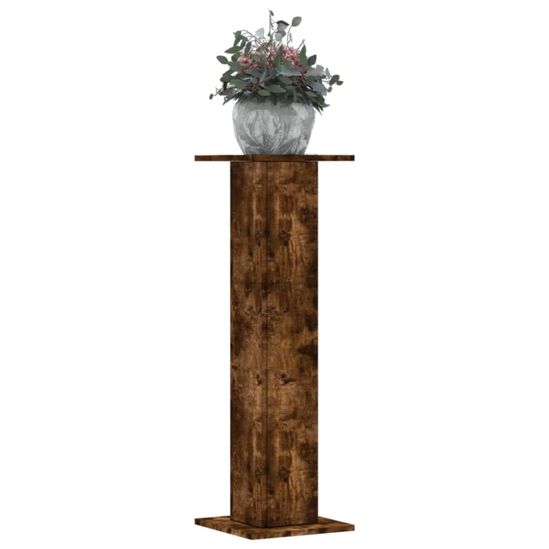 vidaXL Βάσεις Φυτών 2Τεμ. Καπνιστή Δρυς 30x30x95εκ. Επεξεργασμένο Ξύλο