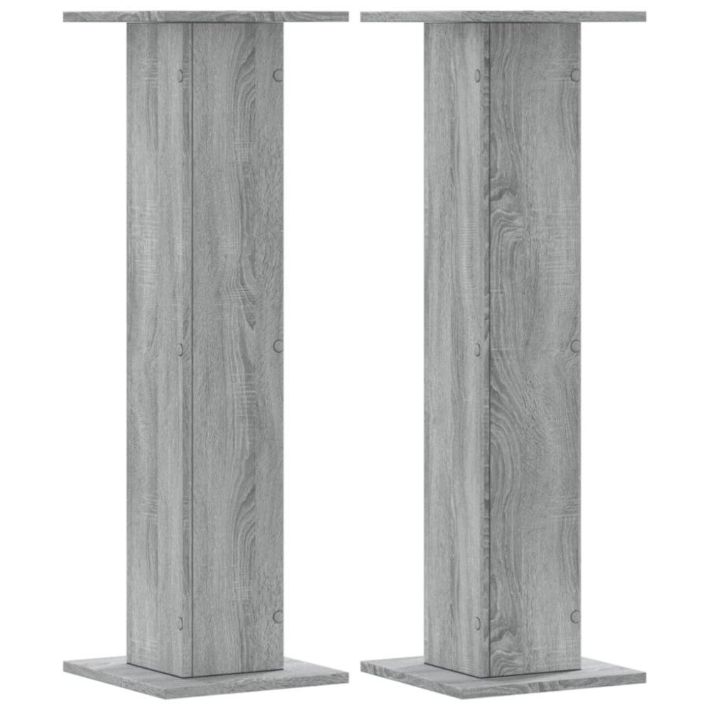 vidaXL Βάσεις Φυτών 2 τεμ. Γκρι Sonoma 30x30x95 εκ. Επεξ. Ξύλο