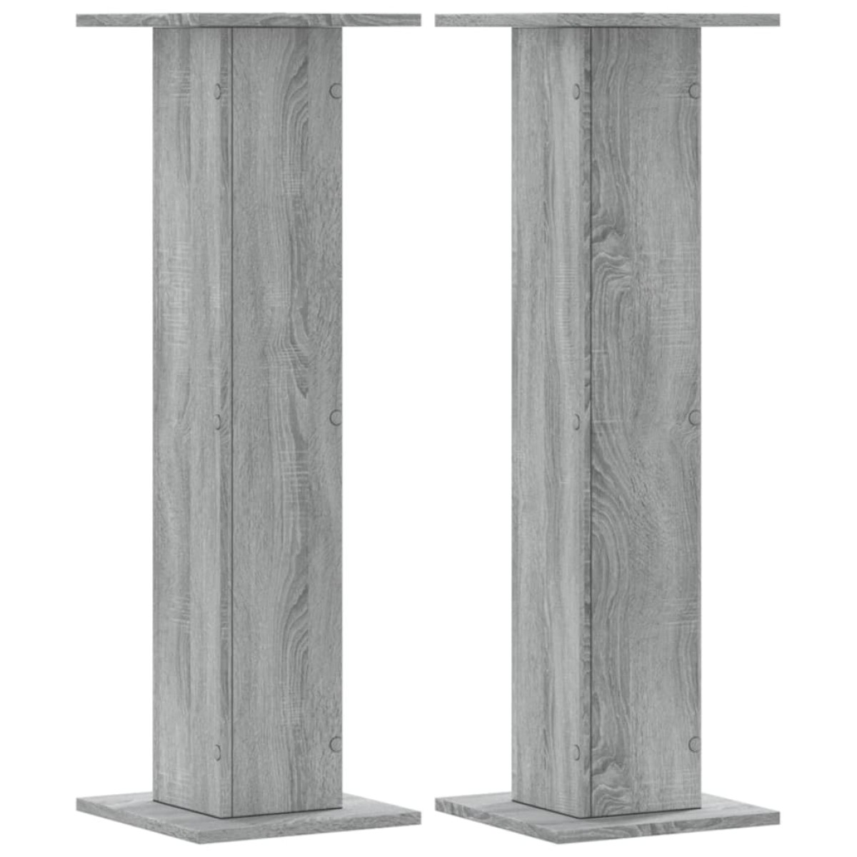 vidaXL Βάσεις Φυτών 2 τεμ. Γκρι Sonoma 30x30x95 εκ. Επεξ. Ξύλο