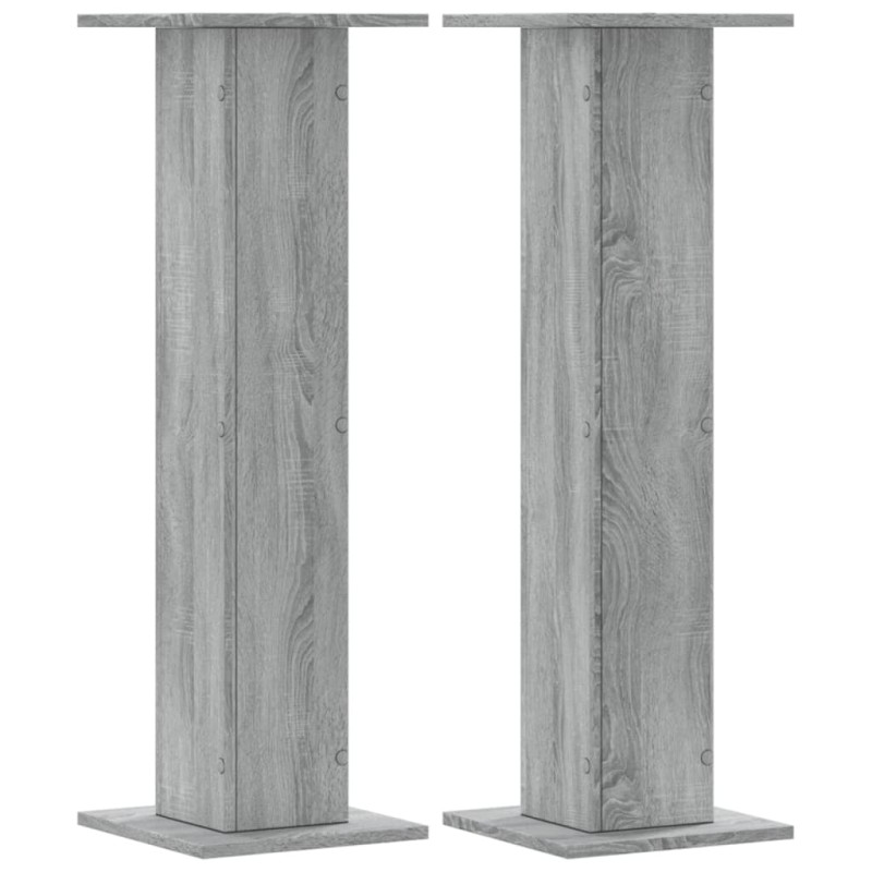 vidaXL Βάσεις Φυτών 2 τεμ. Γκρι Sonoma 30x30x95 εκ. Επεξ. Ξύλο