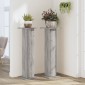 vidaXL Βάσεις Φυτών 2 τεμ. Γκρι Sonoma 30x30x95 εκ. Επεξ. Ξύλο