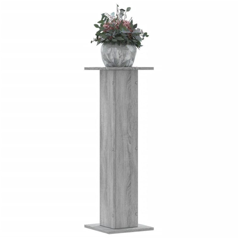 vidaXL Βάσεις Φυτών 2 τεμ. Γκρι Sonoma 30x30x95 εκ. Επεξ. Ξύλο