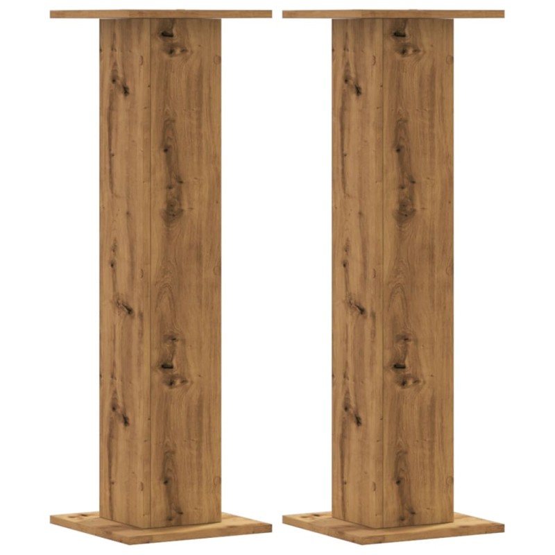 vidaXL Βάσεις Φυτών 2 τεμ. Αρτισιανή Δρυς 30x30x95 εκ. Επεξ. Ξύλο