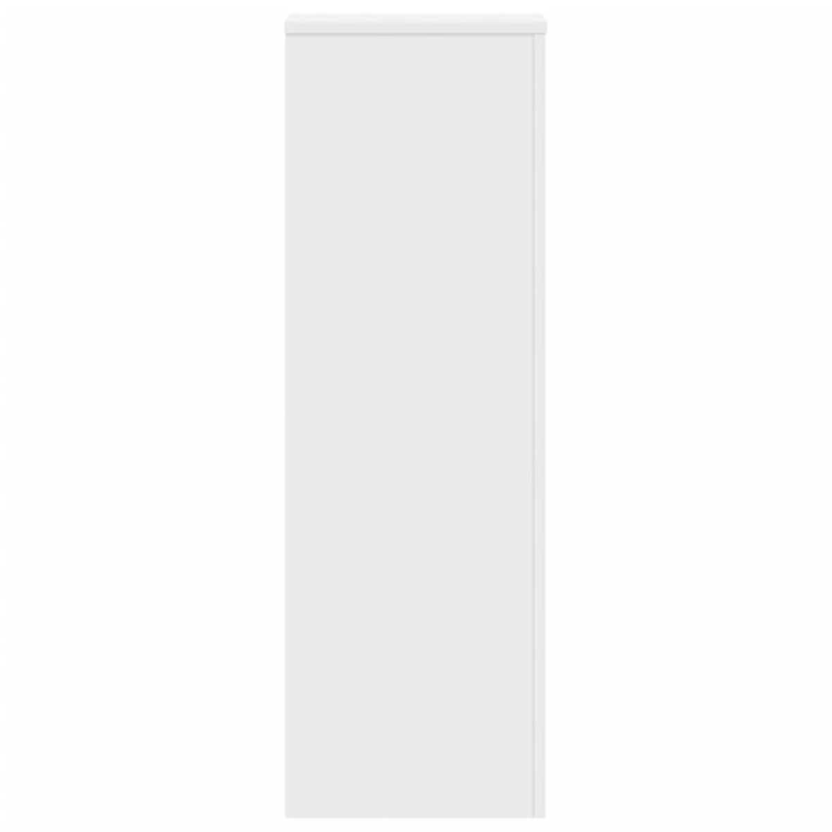 vidaXL Βάσεις Φυτών 2 τεμ. Λευκές 33x33x100 εκ. από Επεξεργασμένο Ξύλο