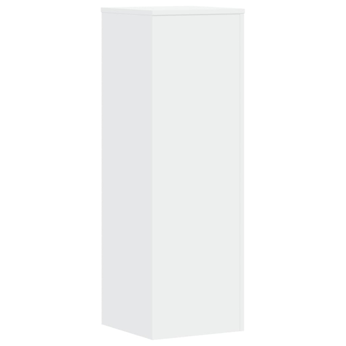 vidaXL Βάσεις Φυτών 2 τεμ. Λευκές 33x33x100 εκ. από Επεξεργασμένο Ξύλο