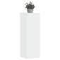 vidaXL Βάσεις Φυτών 2 τεμ. Λευκές 33x33x100 εκ. από Επεξεργασμένο Ξύλο