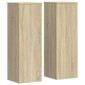 vidaXL Βάσεις Φυτών 2 Τεμ. Sonoma Δρυς 33x33x100εκ. Επεξεργασμένο Ξύλο