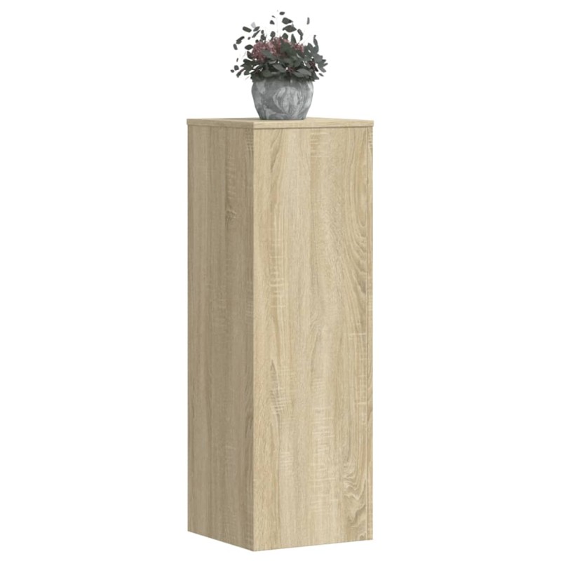 vidaXL Βάσεις Φυτών 2 Τεμ. Sonoma Δρυς 33x33x100εκ. Επεξεργασμένο Ξύλο