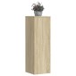 vidaXL Βάσεις Φυτών 2 Τεμ. Sonoma Δρυς 33x33x100εκ. Επεξεργασμένο Ξύλο