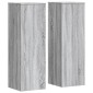 vidaXL Βάσεις Φυτών 2 Τεμ. Γκρι Sonoma 33x33x100εκ. Επεξεργασμένο Ξύλο