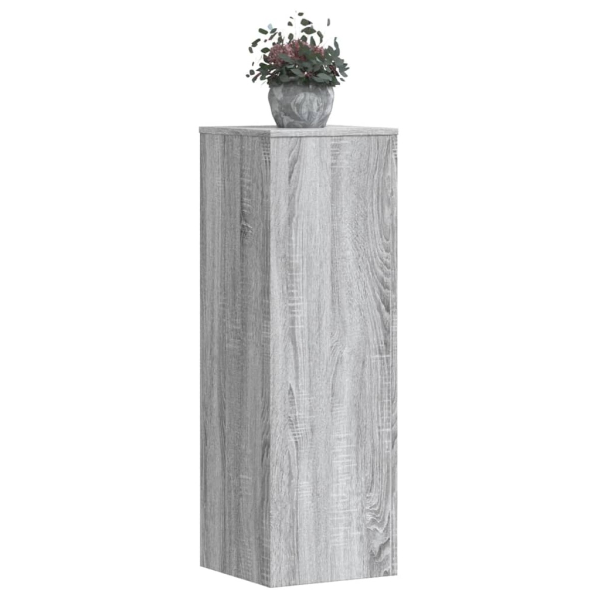 vidaXL Βάσεις Φυτών 2 Τεμ. Γκρι Sonoma 33x33x100εκ. Επεξεργασμένο Ξύλο