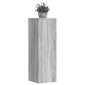 vidaXL Βάσεις Φυτών 2 Τεμ. Γκρι Sonoma 33x33x100εκ. Επεξεργασμένο Ξύλο