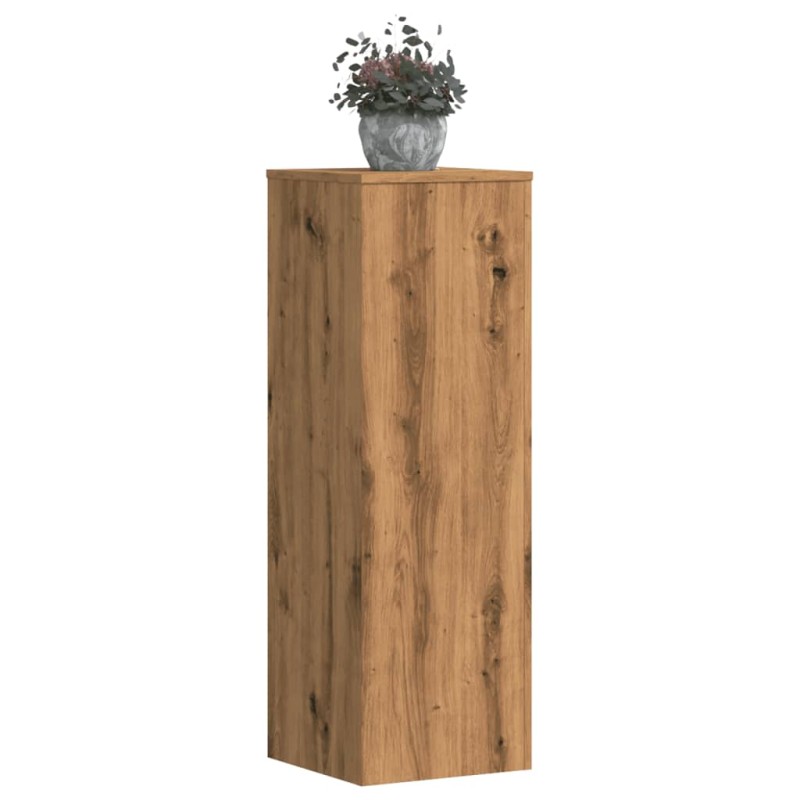 vidaXL Βάσεις Φυτών 2 τεμ. Αρτισιανή Δρυς 33x33x100 εκ. Επεξ. Ξύλο