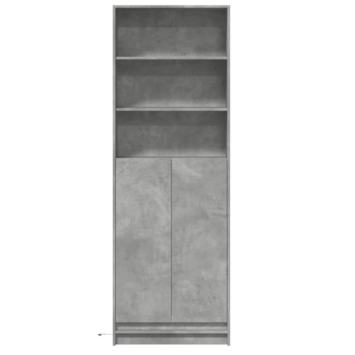 vidaXL Ντουλάπι με LED Γκρι 69x32,5x200 εκ. από Επεξεργασμένο Ξύλο