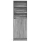 vidaXL Ντουλάπι με LED Γκρι 69x32,5x200 εκ. από Επεξεργασμένο Ξύλο