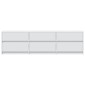 vidaXL Έπιπλο Τηλεόρασης με LED Λευκό 180x34x50 εκ. από Επεξ. Ξύλο