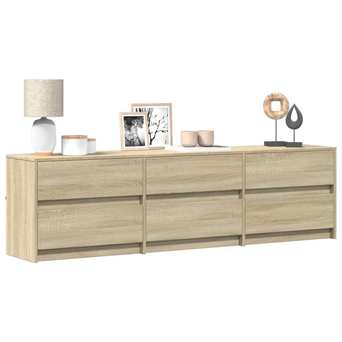 vidaXL Έπιπλο Τηλεόρασης με LED Sonoma Δρυς 180x34x50 εκ. Επεξ. Ξύλο